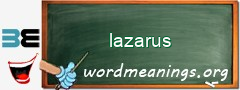 WordMeaning blackboard for lazarus